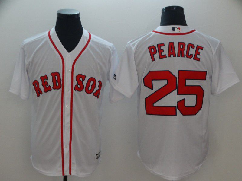 Men Boston Red Sox #25 Pearce White Game MLB Jerseys->boston red sox->MLB Jersey